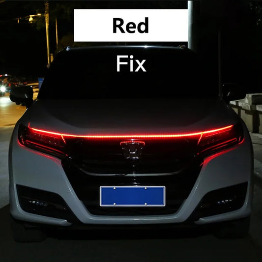 LED Daytime Running Light Scan Starting Car Hood Decorative Lights DRL Auto Engine Hood Guide Decorative Ambient Lamp 12V